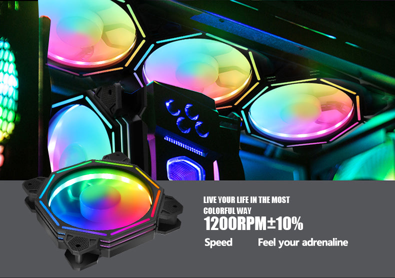 TrueNort Pc Case Fan 120mm RGB 6Pin 12V 3W White, Single Fan | BJ-120-01 TrueNort Pc Case Fan 120mm RGB 6Pin 12V 3W White, Single Fan | BJ-120-01